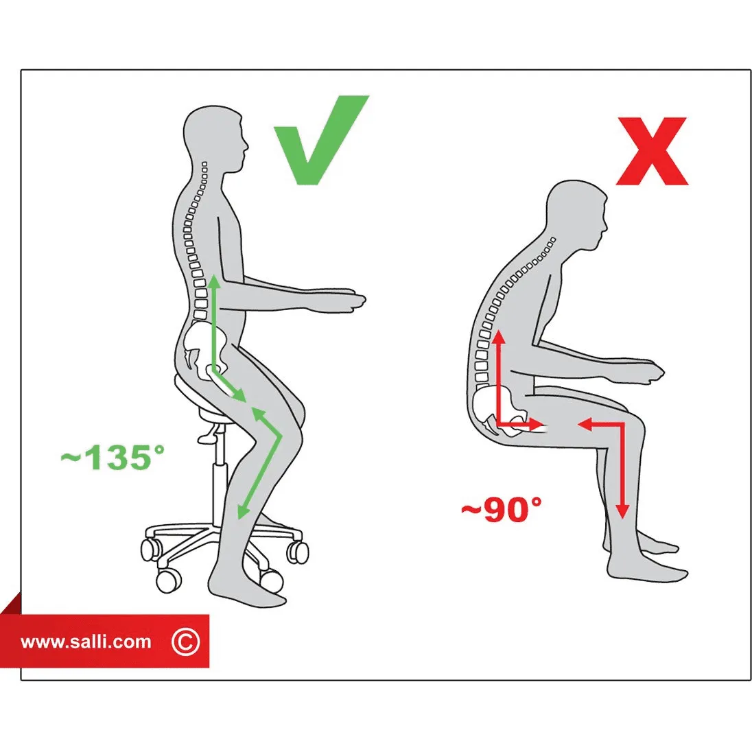 Salli Surgeon or Expert Multiadjuster Medical Chair or Stool