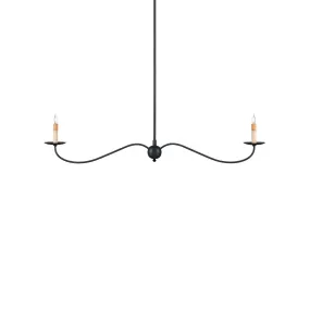 Saxon Black Linear Chandelier