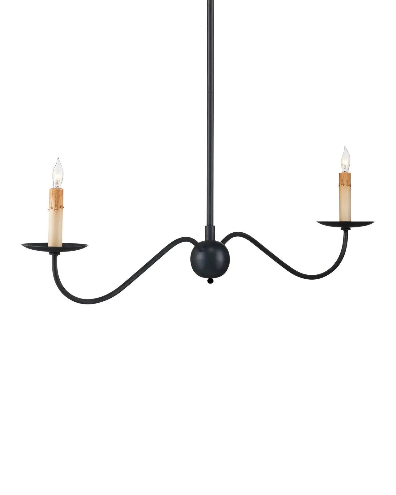 Saxon Black Linear Chandelier