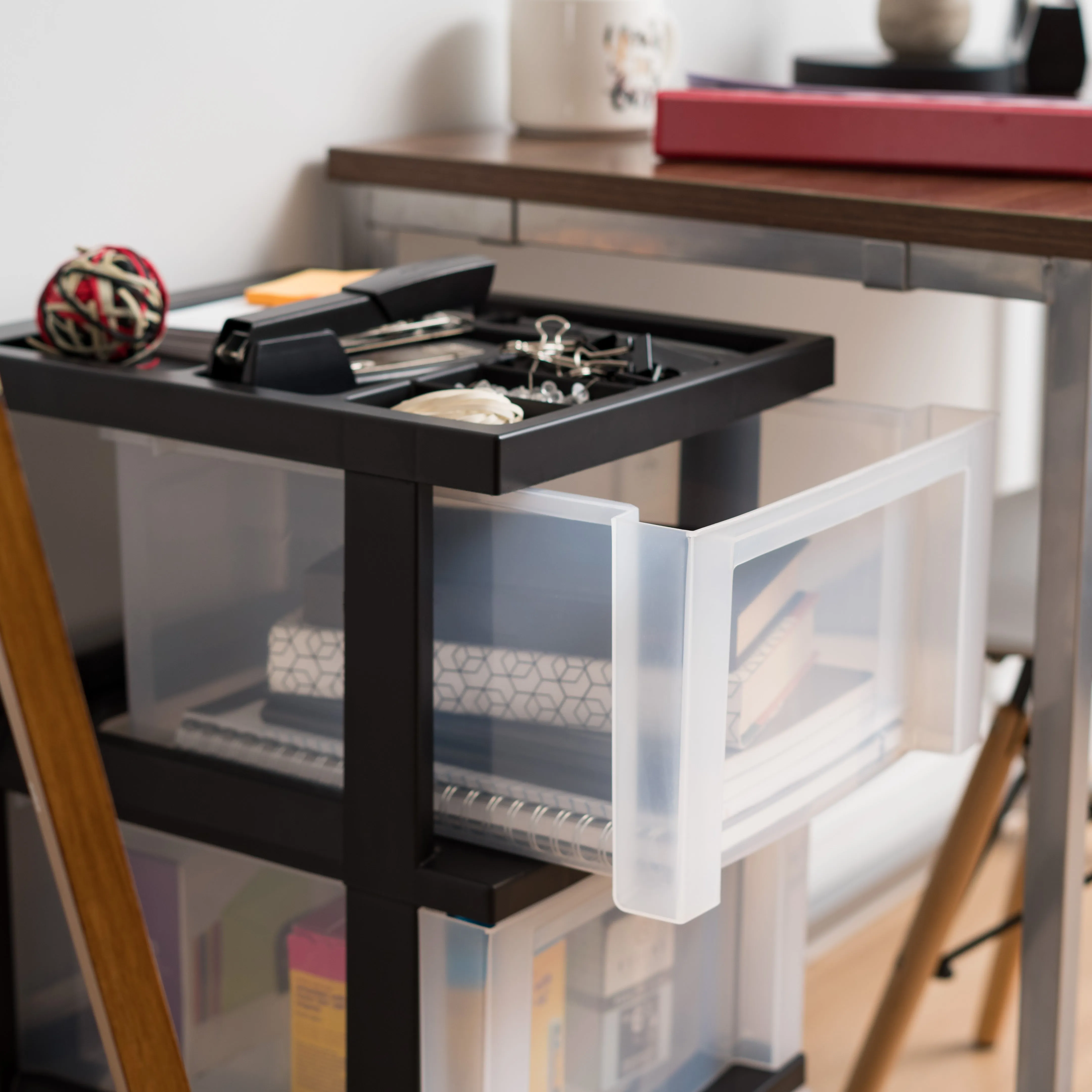 Storage Drawer Cart with Organizer Top - 3 Drawer