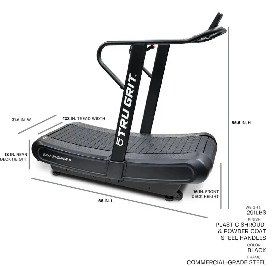 Tru Grit Runner Elite Curved Manual Treadmill