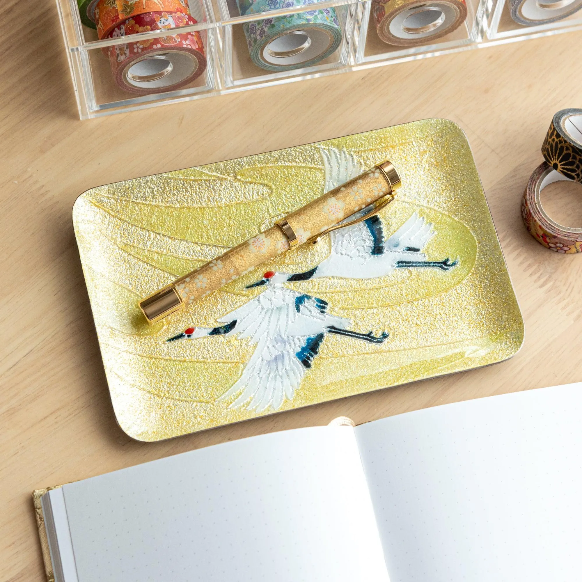 Twin Cranes Shippo Ware Large Pen Tray