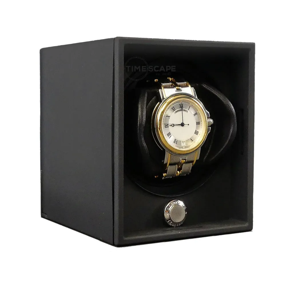 UNDERWOOD (LONDON) - Classic Croco 4-Unit Watch Winder w Drawers | UN871/CBLK