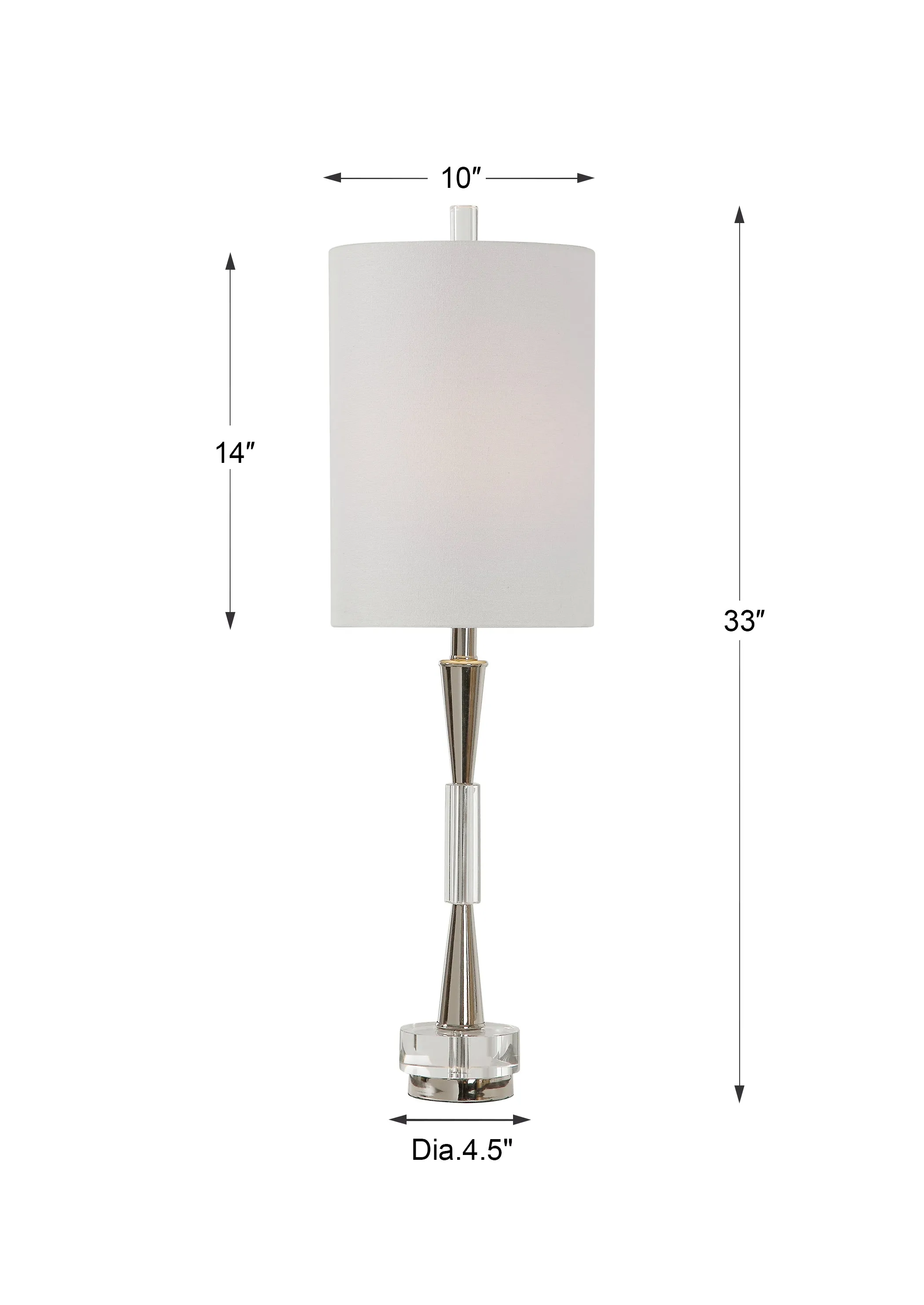 Uttermost Azaria Polished Nickel Buffet Lamp