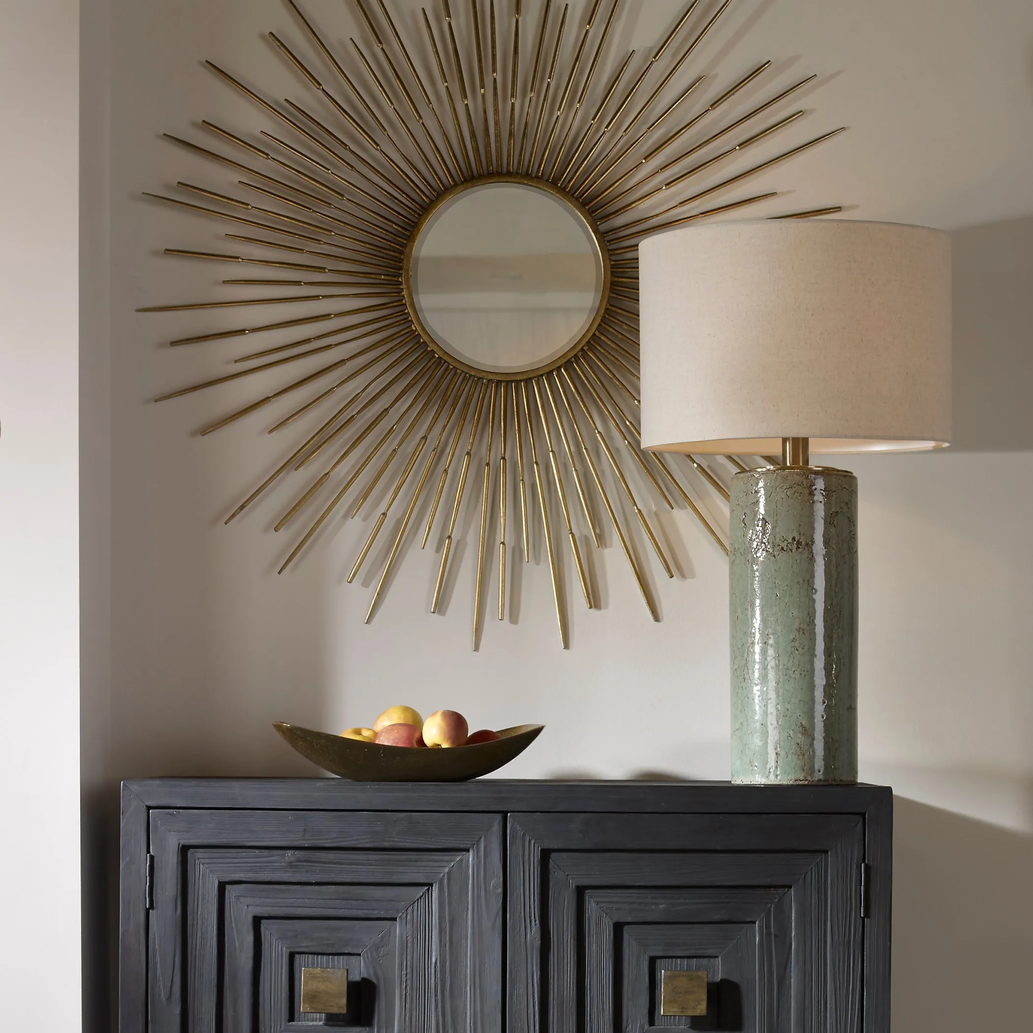 Uttermost Callais Crackled Aqua Table Lamp