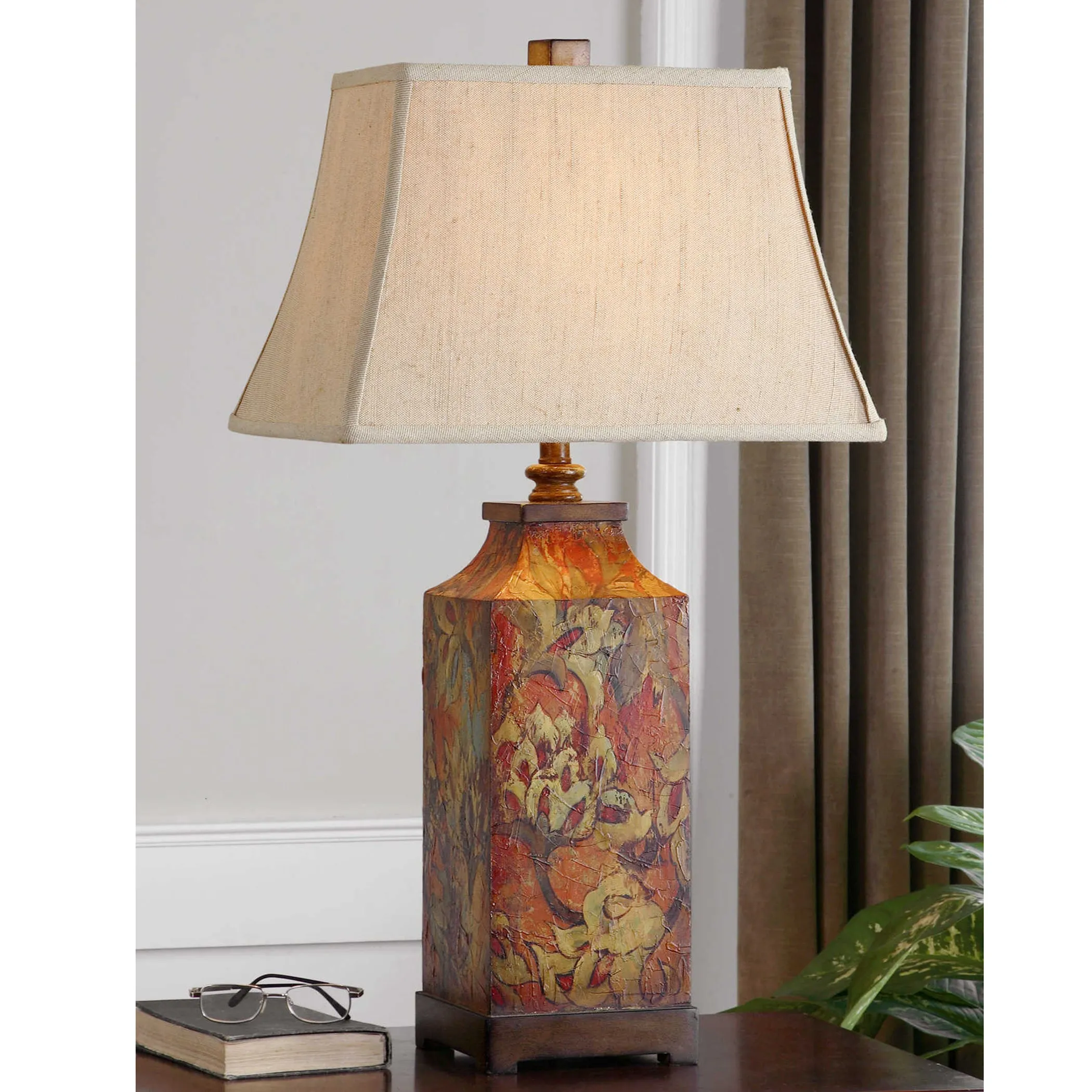 Uttermost Colorful Flowers Table Lamp