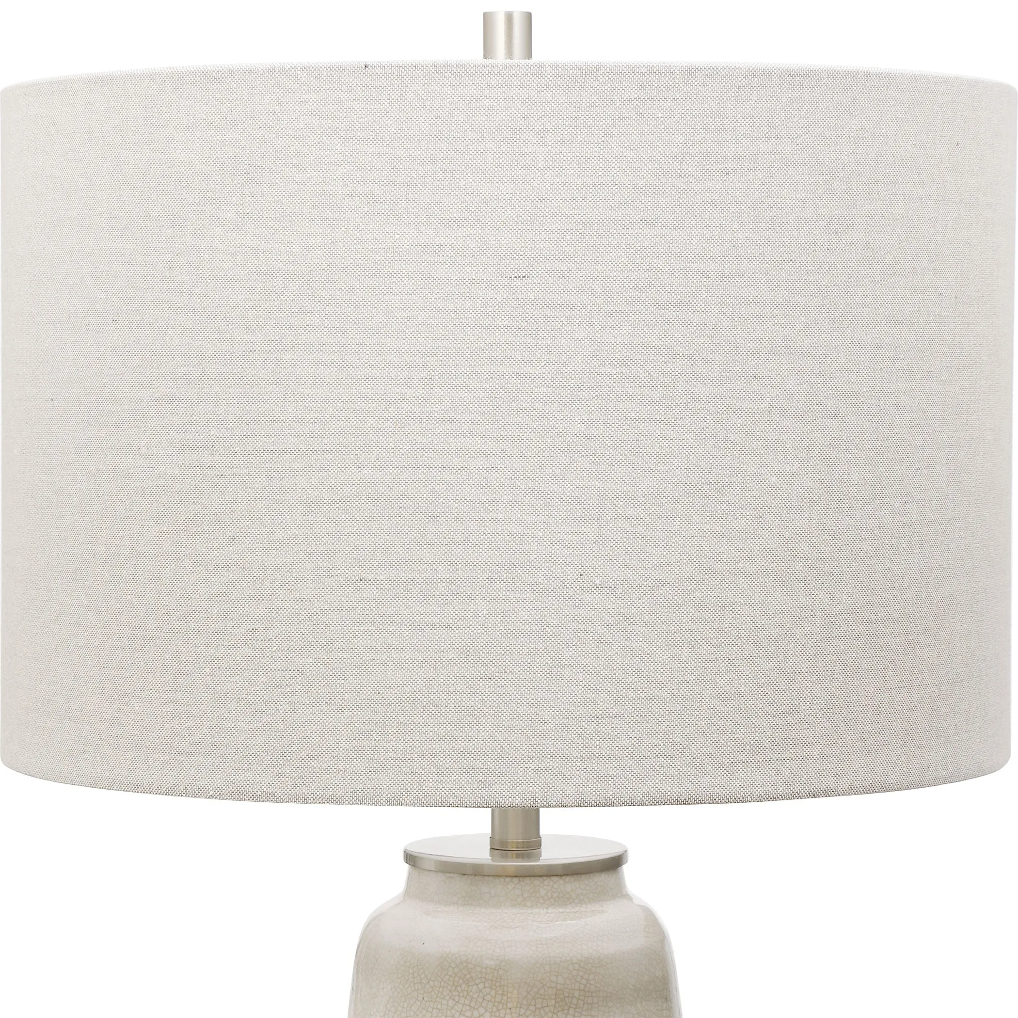 Uttermost Comanche White Crackle Table Lamp