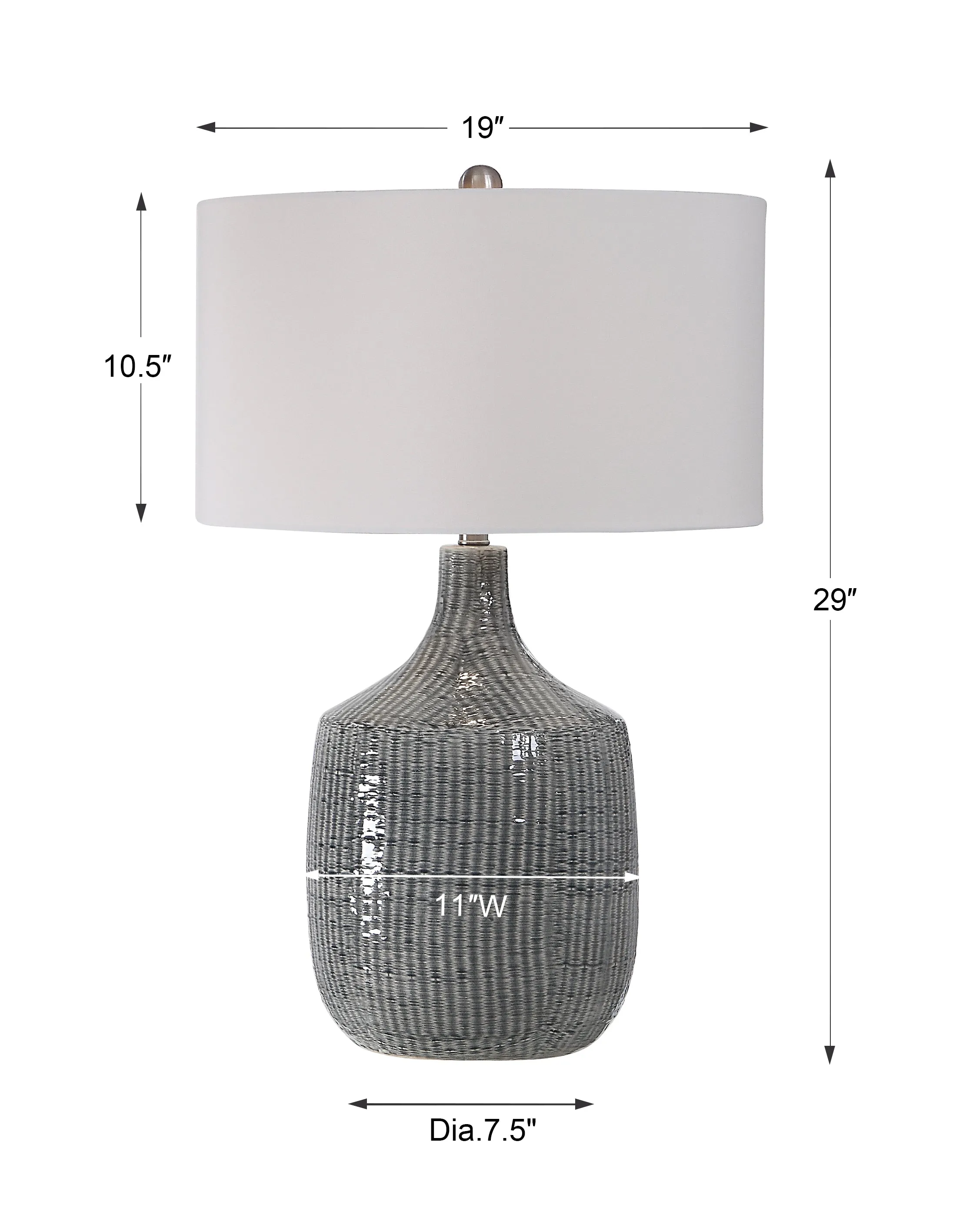 Uttermost Felipe Distressed Gray Table Lamp