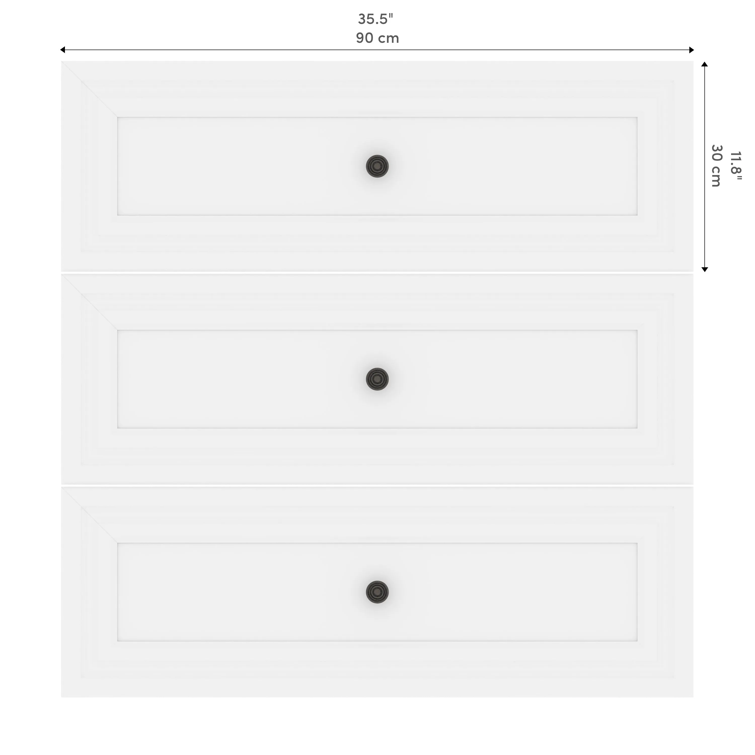 Versatile 3 Drawer Set For Versatile 36W Closet Organizer - Available in 2 Colours