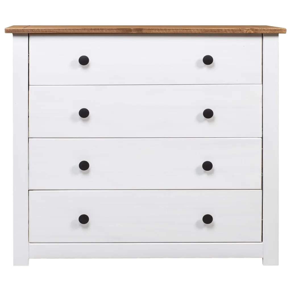 vidaXL Side Cabinet White 80x40x73 cm Pine Panama Range