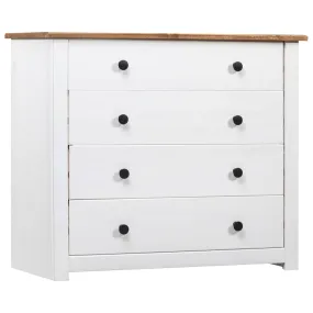 vidaXL Side Cabinet White 80x40x73 cm Pine Panama Range