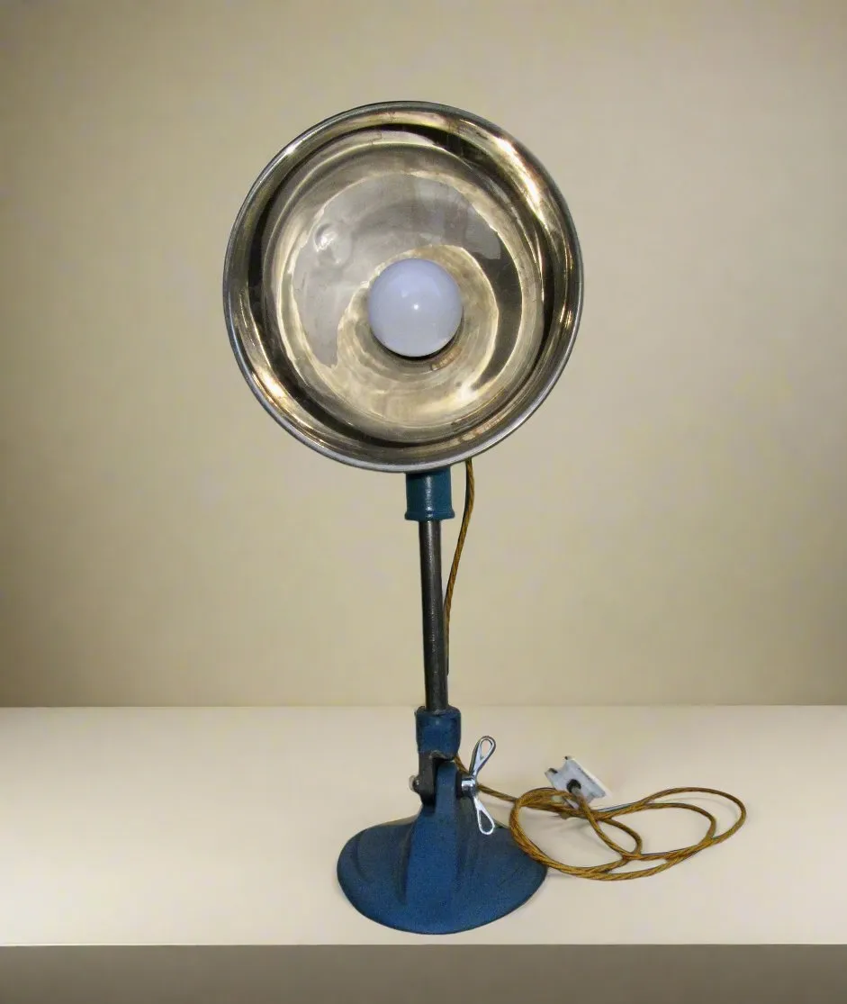 Vintage Ergon Infra Red Medical Lamp Repurposed As A Desk Lamp