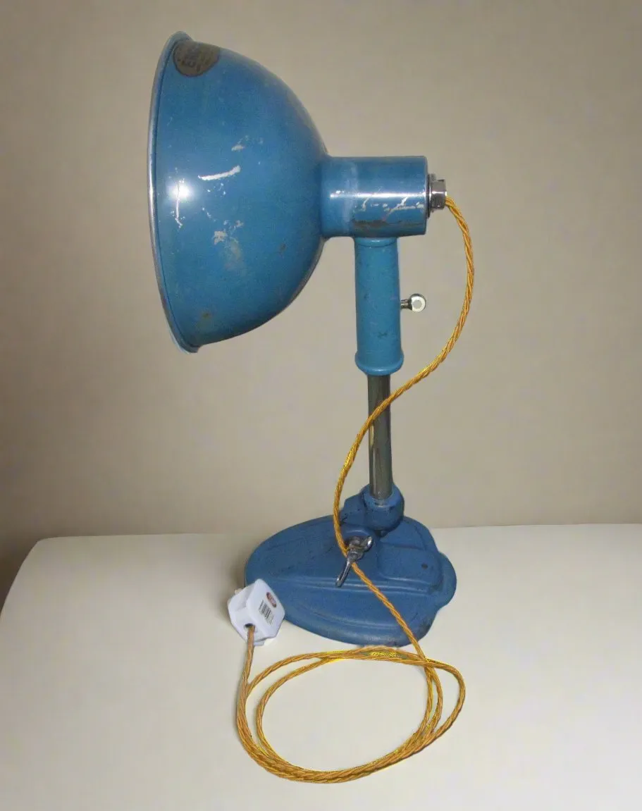 Vintage Ergon Infra Red Medical Lamp Repurposed As A Desk Lamp