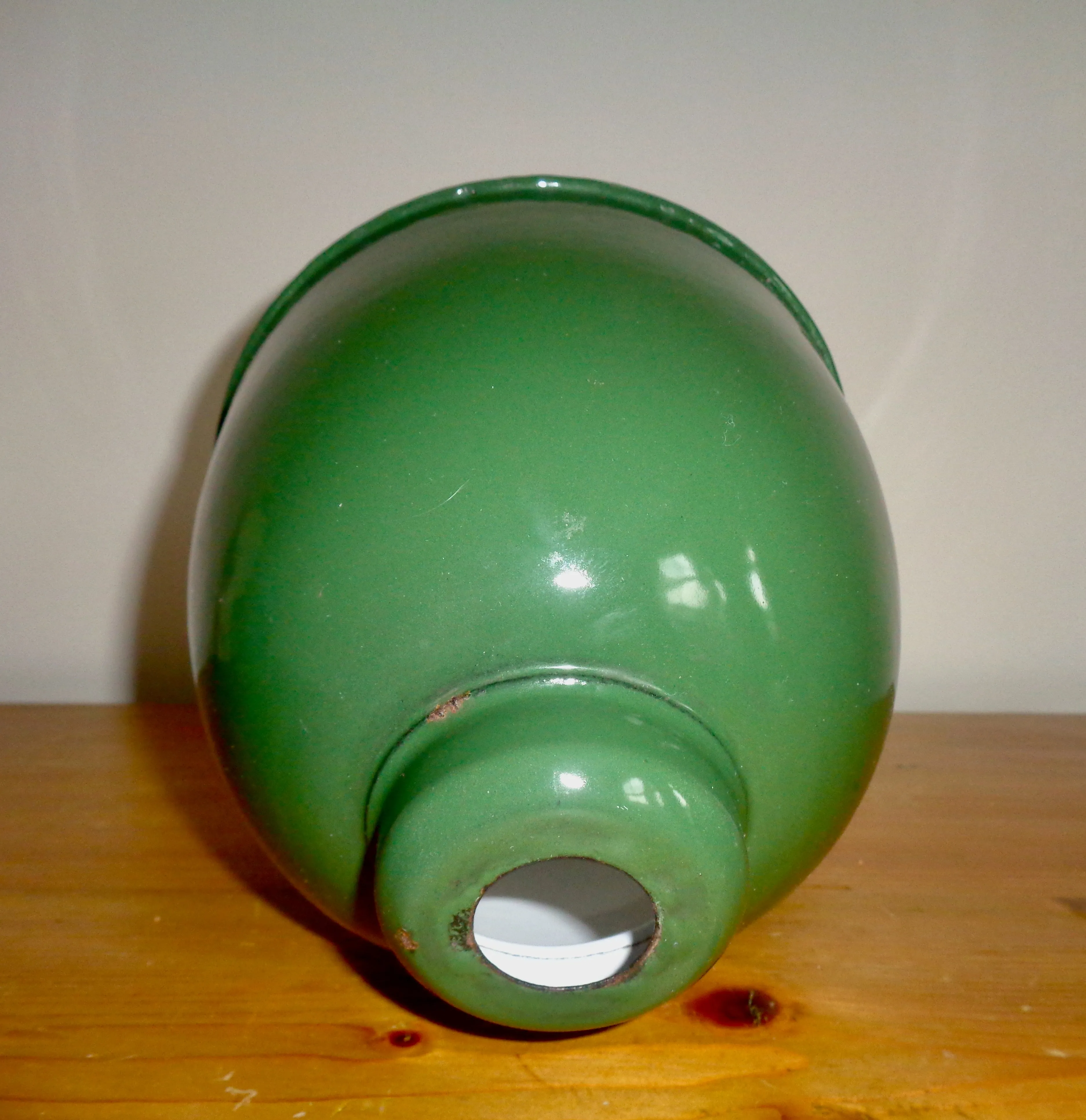 Vintage Green Enamel Industrial Steel Desk Lamp Shade