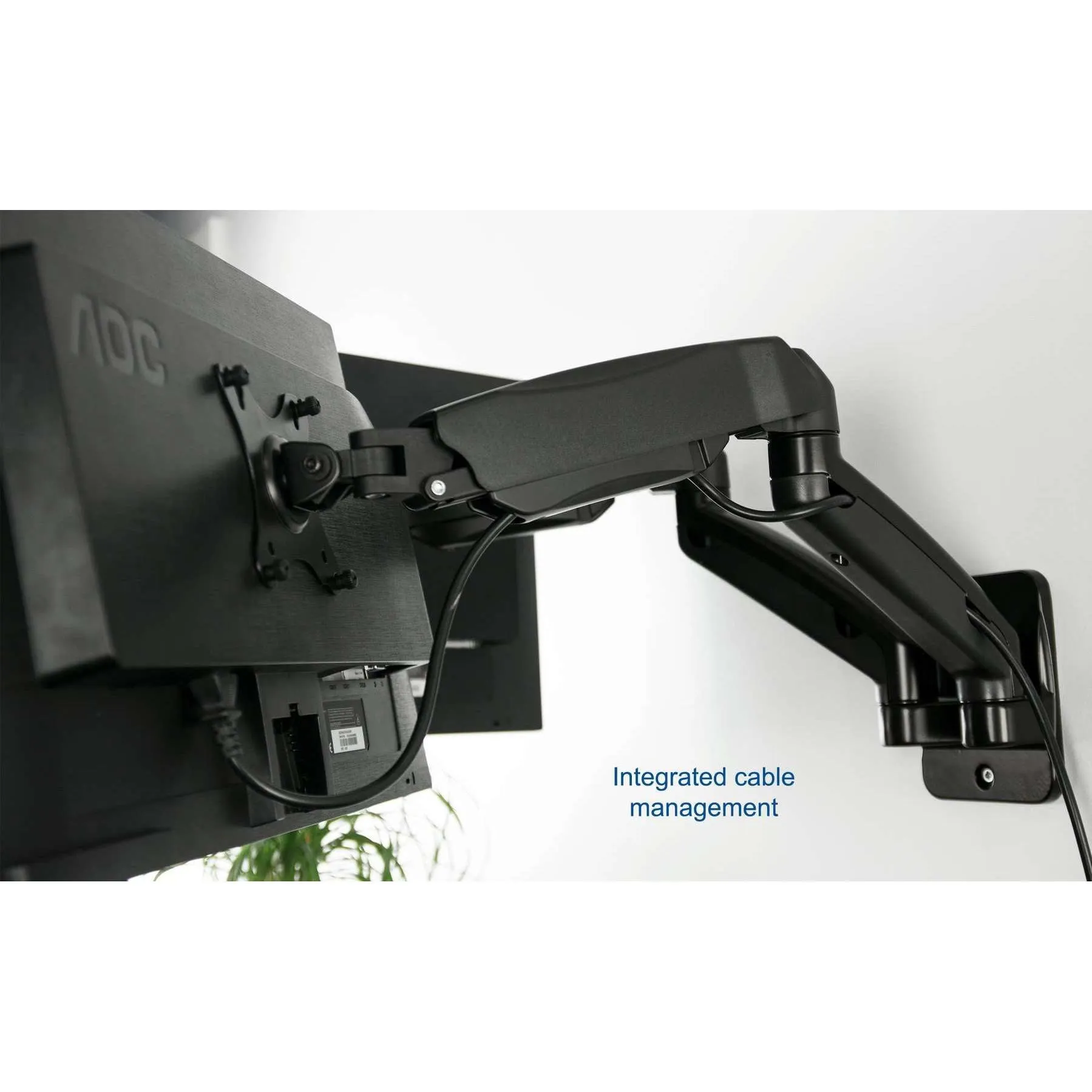 VIVO Pneumatic Arm Dual Monitor Wall Mount, MOUNT-V002G