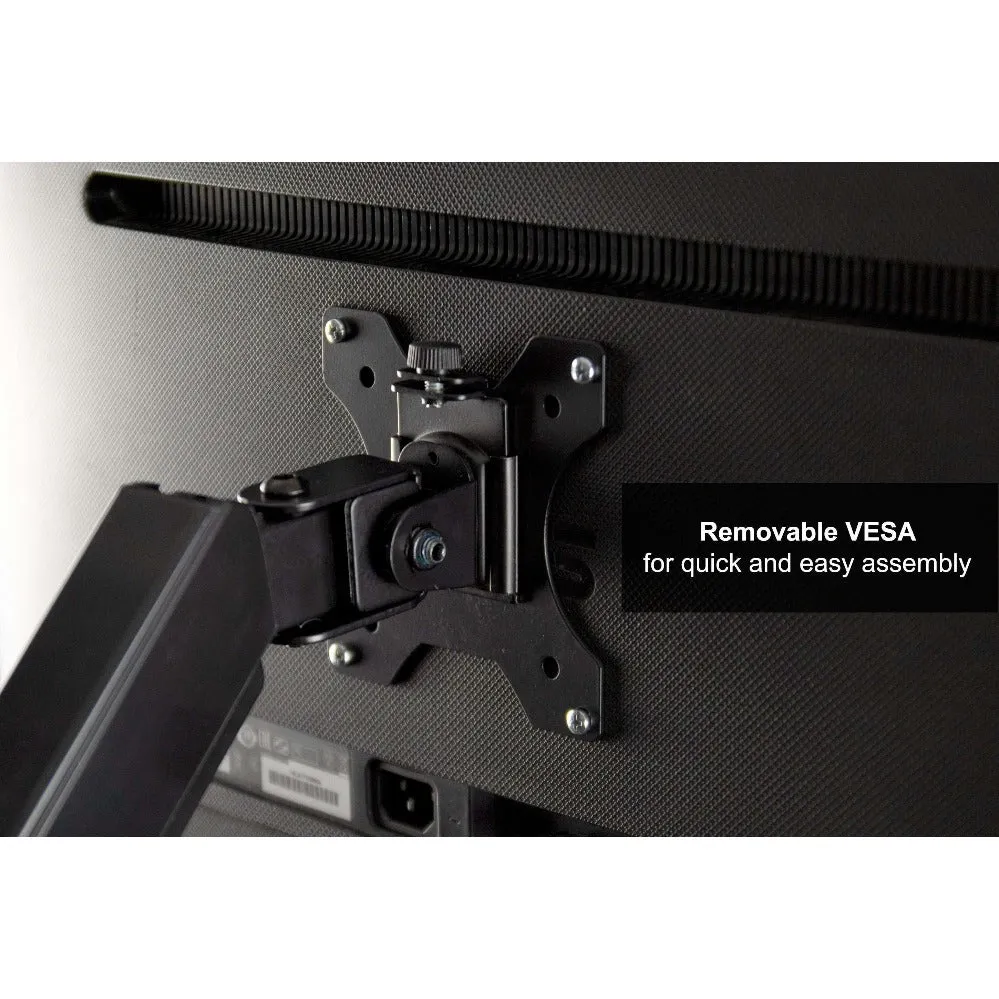 VIVO Sit-to-Stand Single Monitor Desk Mount Workstation, STAND-SIT1B