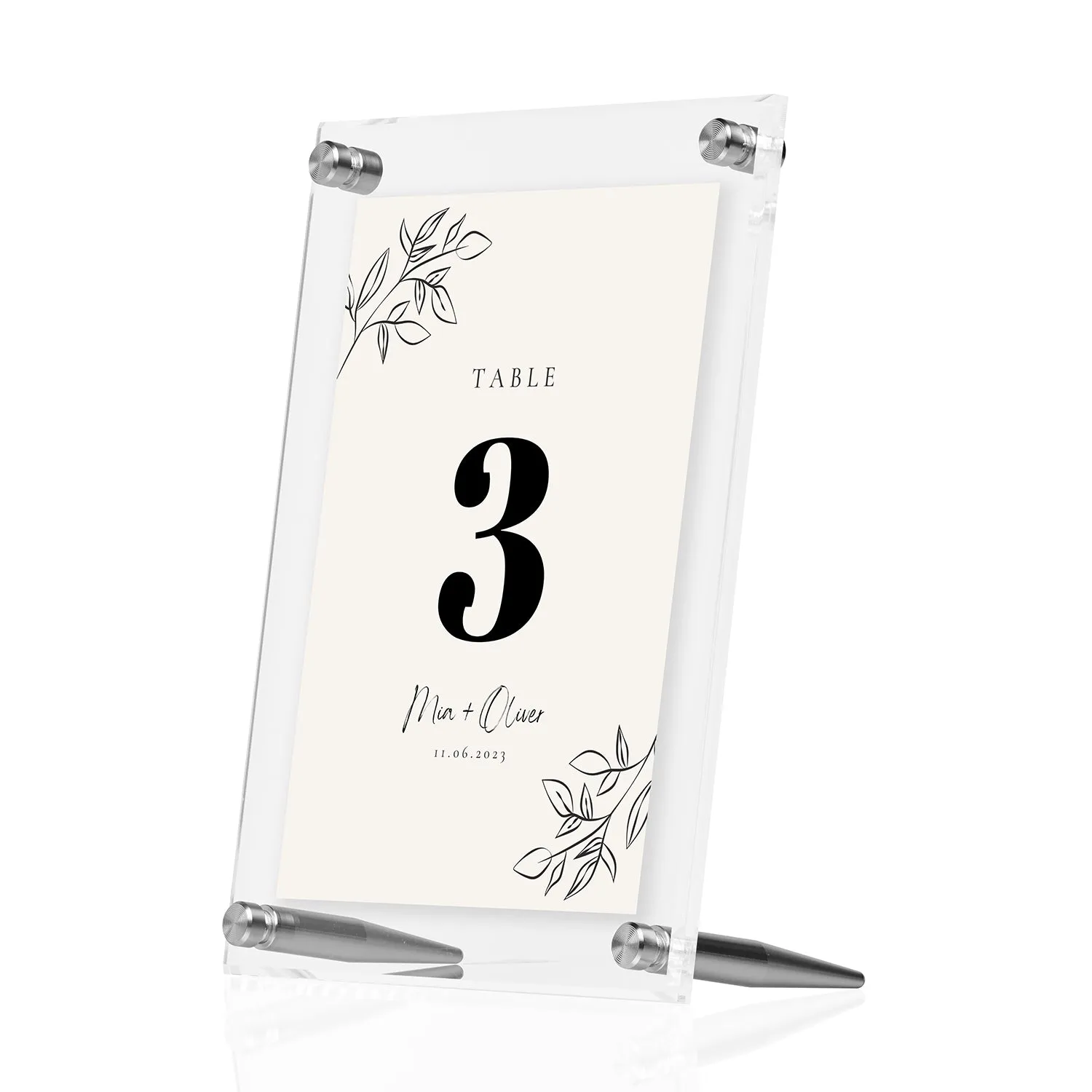 Wedding Acrylic Tabletop Float Frame