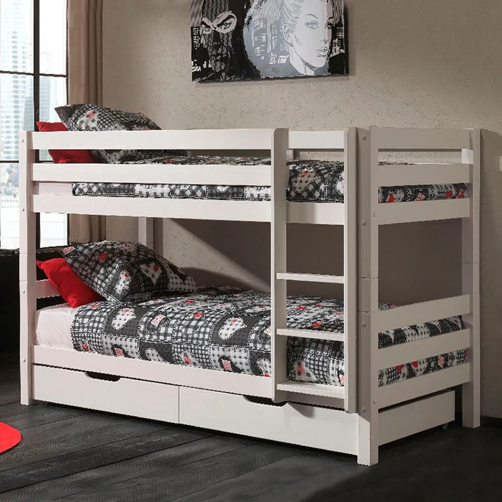 White Bunk Bed 140cm - Vipack Pino