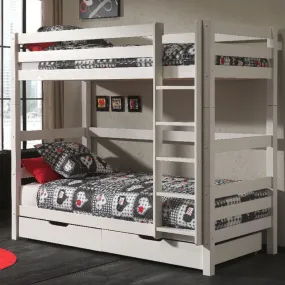 White Bunk Beds 180cm - Vipack Pino