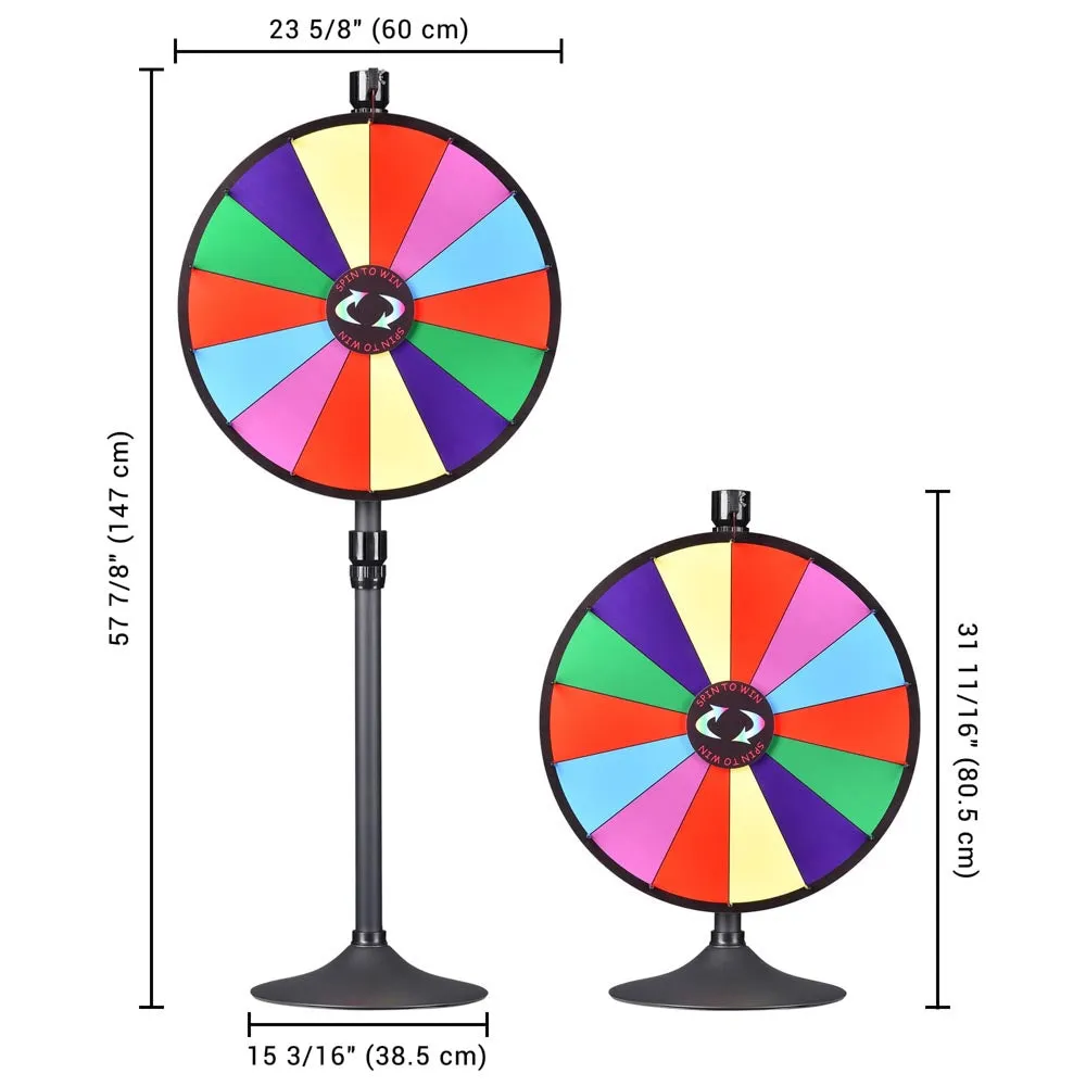 WinSpin Prize Wheel w/ Floor Stand Spinning Wheel 24"