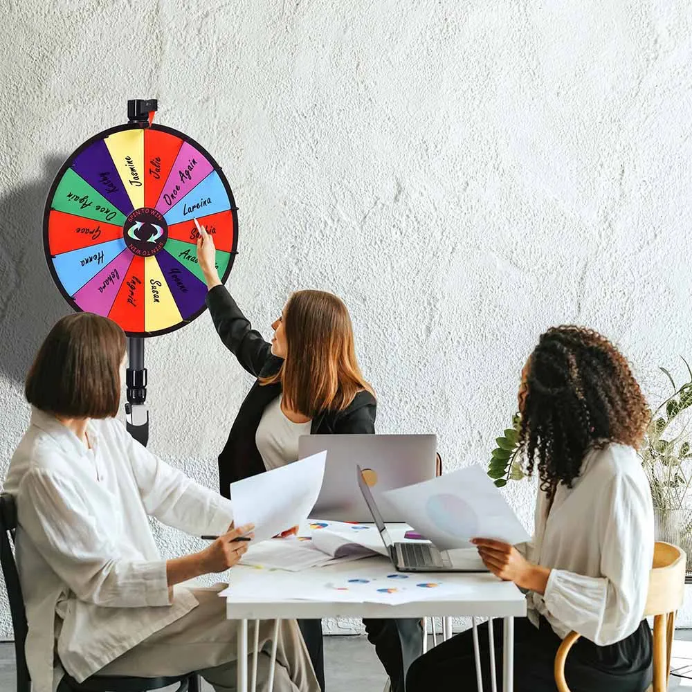 WinSpin Prize Wheel w/ Floor Stand Spinning Wheel 24"