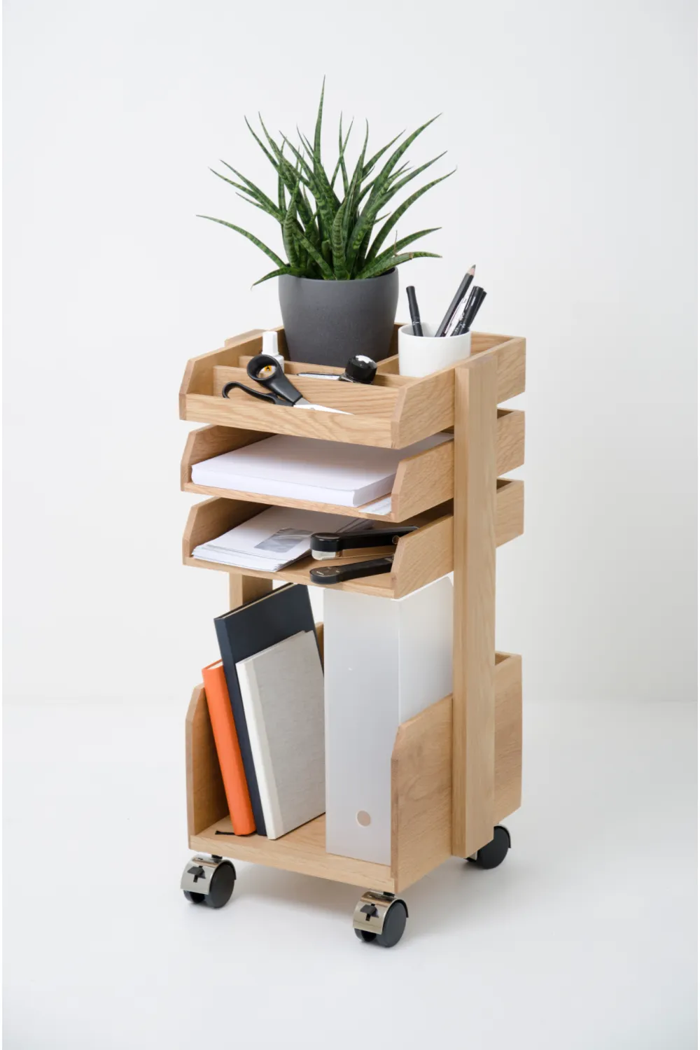 Wooden Storage Trolley | Wireworks Casper