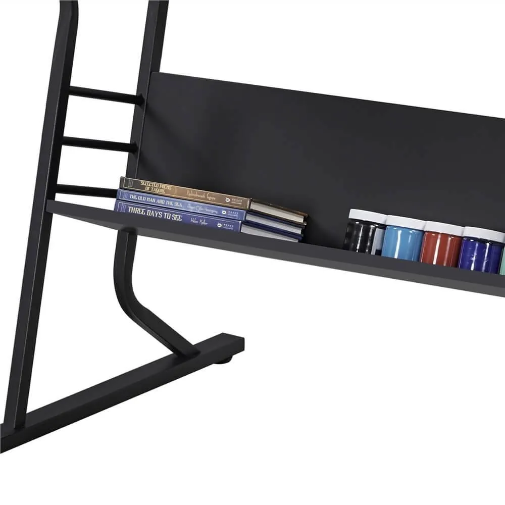 Yaheetech Black Tabletop Adjustable Art/Craft Desk with Stool and 3 Slide Drawers