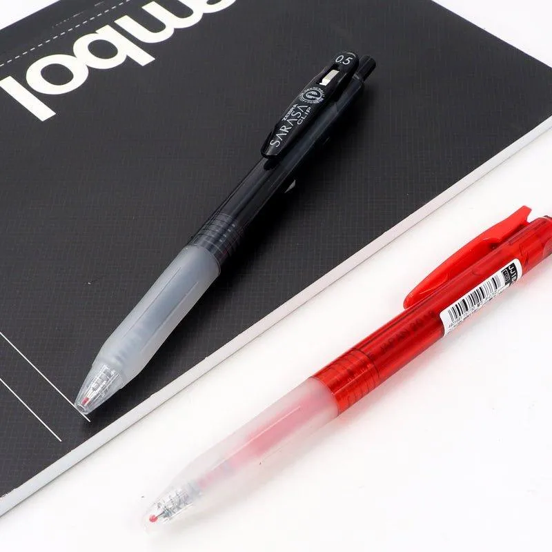 ZEBRA JJ15 SARASA 0.5mm Limited Edition Transparent Gel Gel Pen Black Red