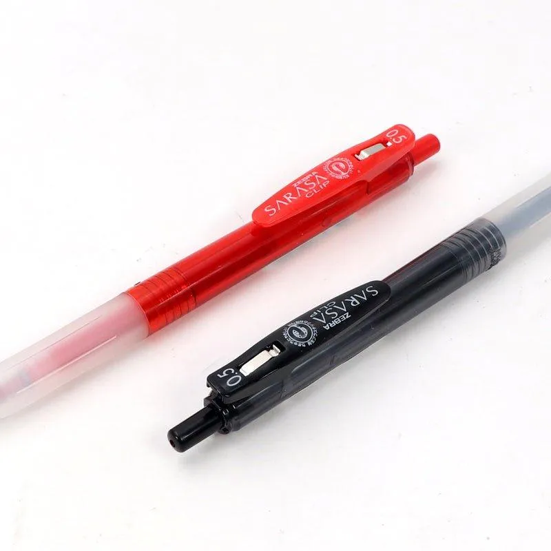 ZEBRA JJ15 SARASA 0.5mm Limited Edition Transparent Gel Gel Pen Black Red